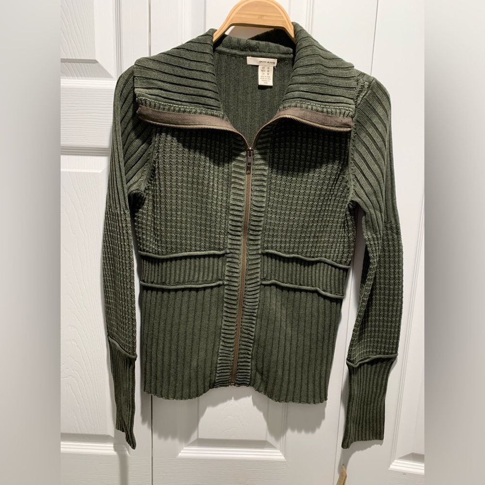 DKNY Jeans Zippered Sweater- Size Medium-New